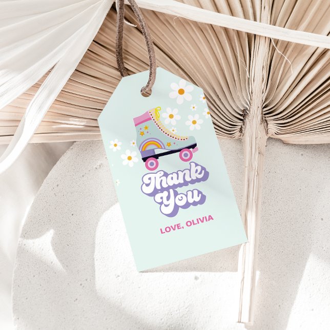 Roller Skate Retro Rainbow Birthday Geschenkanhänger (Von Creator hochgeladen)