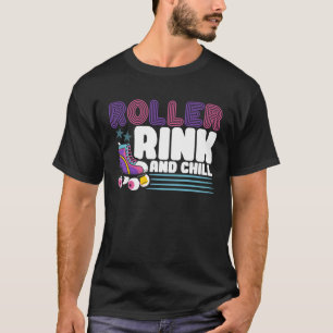 Roller-Skate Rollbahn und Chillout Retro Roller S T-Shirt