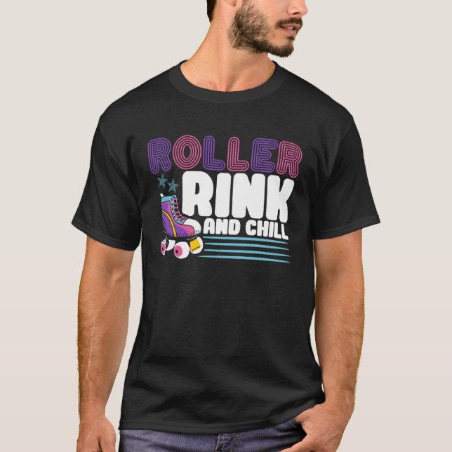 Roller-Skate Rollbahn und Chillout Retro Roller S T-Shirt (Vorderseite)