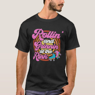 Roller Skate Rollin und Grinnin am Riegel Rolle T-Shirt