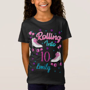 Roller Skate Skaten Custom Birthday MAtching T-Shirt