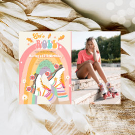 Roller Skate Skaten Retro Groovy Geburtstagsparty Einladung