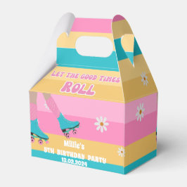 Roller Skate Skaten Retro Regenbogen Geburtstag Geschenkschachtel