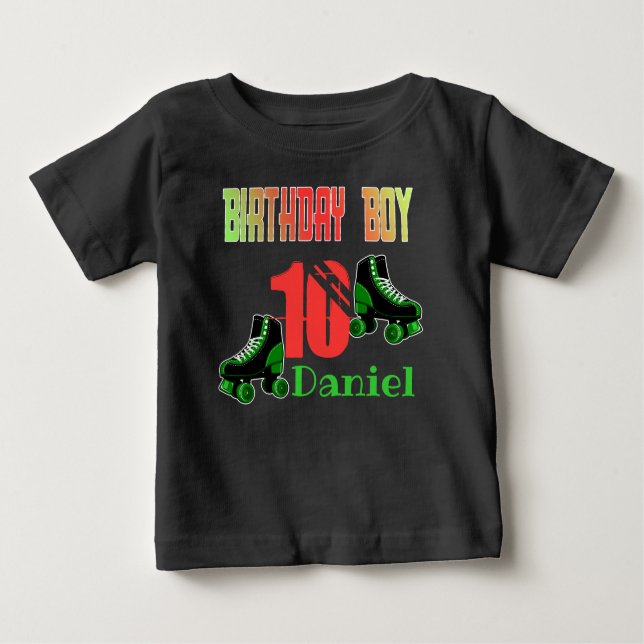 Roller Skaten Birthday Boy Family Matching Baby T-shirt (Vorderseite)