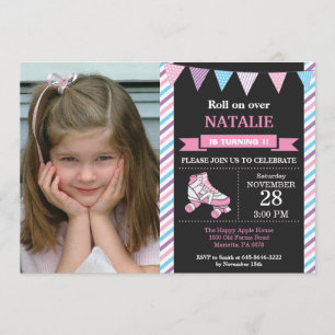 Roller Skaten Birthday Einladung Geburtstagsparty