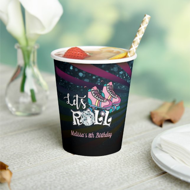 Roller Skaten Birthday Paper Cup - Kundenspezifisc Pappbecher (In Situ)