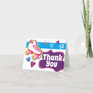 Roller Skaten Birthday Party Danke Notizen