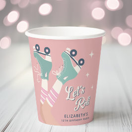 Roller Skaten Birthday Party Pappbecher