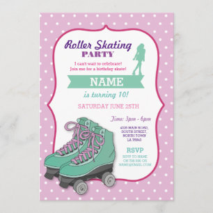 Roller Skaten Birthday Party Roller Skate Einladun Einladung