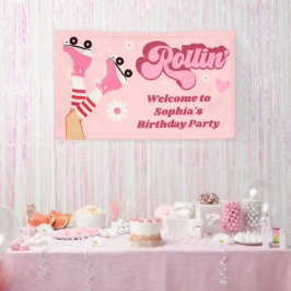 Roller Skaten Birthday Party Vinyl Banner