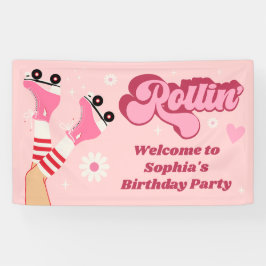 Roller Skaten Birthday Party Vinyl Banner