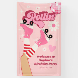 Roller Skaten Birthday Party Vinyl Banner
