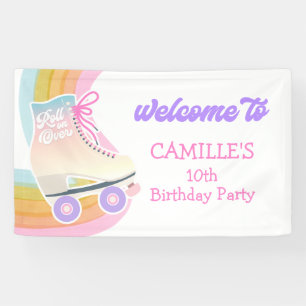 Roller Skaten Birthday Party Willkommen Banner