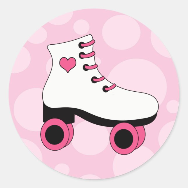 Roller Skaten Blubble Gum Pink Stickers (Vorderseite)