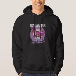 Roller Skaten Dinosaur T Rex Skate Dino Funny Rol Hoodie