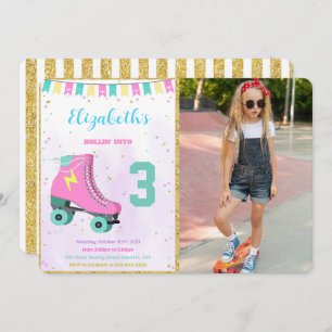 Roller Skaten Foto Einladung