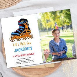 Roller Skaten Geburtstag Einladungen mit Foto