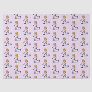 Roller Skaten Girl Pink Seidenpapier
