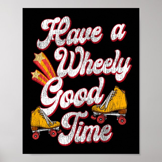 Roller-Skaten haben eine sehr gute Zeit bis zum Re Poster (Vorne)