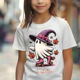 Roller Skaten Halloween Niedlich Ghost Personalisi T-Shirt
