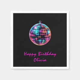 Roller Skaten Party Girls Neon Glow Geburtstag Serviette