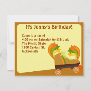 Roller Skaten Party Time Einladung