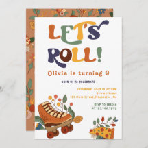 Roller Skaten Retro Hippie Geburtstag