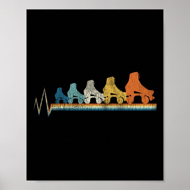 Roller Skaten Retro Roller Skate 1970S Retro Poster (Vorne)