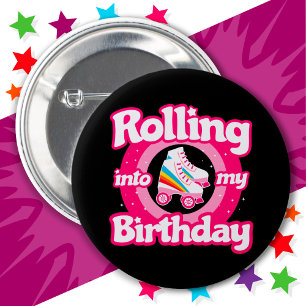 Roller Skaten Rink Geburtstagsparty Kids Skate Button