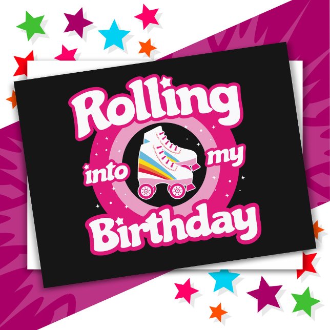 Roller Skaten Rink Geburtstagsparty Kids Skate Postkarte (Von Creator hochgeladen)