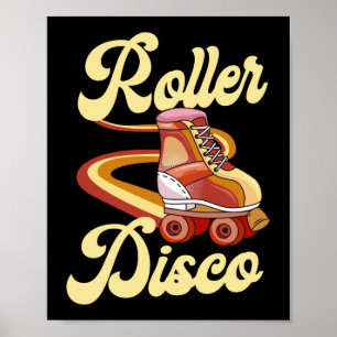 Roller Skaten Roller Disco 1970S Retro Poster