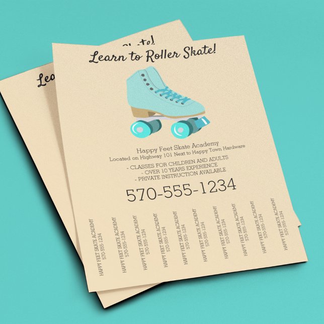 Roller-Skaten, Skate-Lektionen, Roller Derby Custo Flyer (Von Creator hochgeladen)