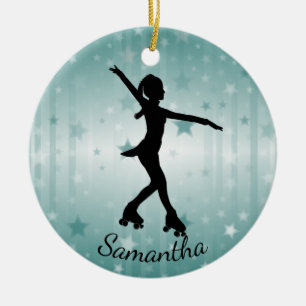 Roller Skater Design Keramik Ornament