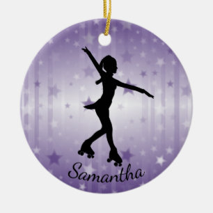 Roller Skater Design Keramik Ornament