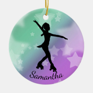 Roller Skater Design Keramik Ornament