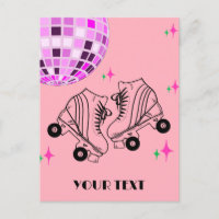 Roller Skates Derby Skating Rosa Disco Geburtstag