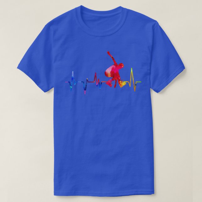 Roller Skating Heartbeat watercolor T-Shirt (Design vorne)