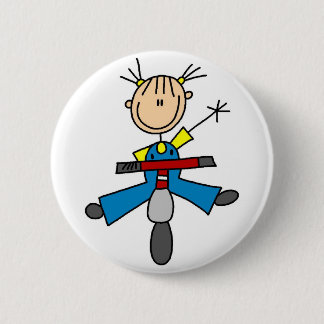 Roller-Strichmännchen-Knopf Button