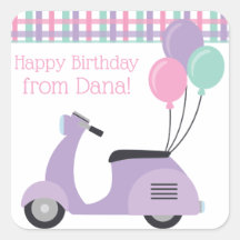 Roller und Karierte Personalisierte Aufkleber