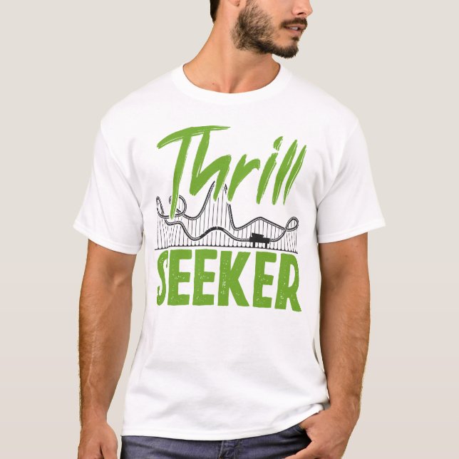 Roller Untersetzer Amusement Park Thrill Seeker T-Shirt (Vorderseite)
