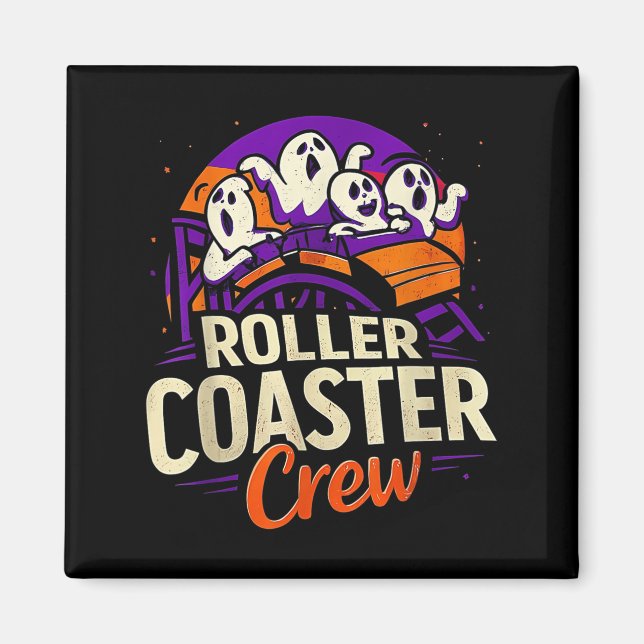Roller Untersetzer Boo Crew Funny Halloween Ghost  Magnet (Vorne)