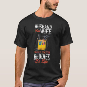 Roller Untersetzer Ehe Hochzeit Vintagen Mann & Ba T-Shirt