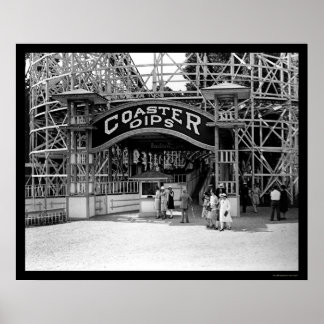 Roller Untersetzer im Glen Echo Park 1928 Poster