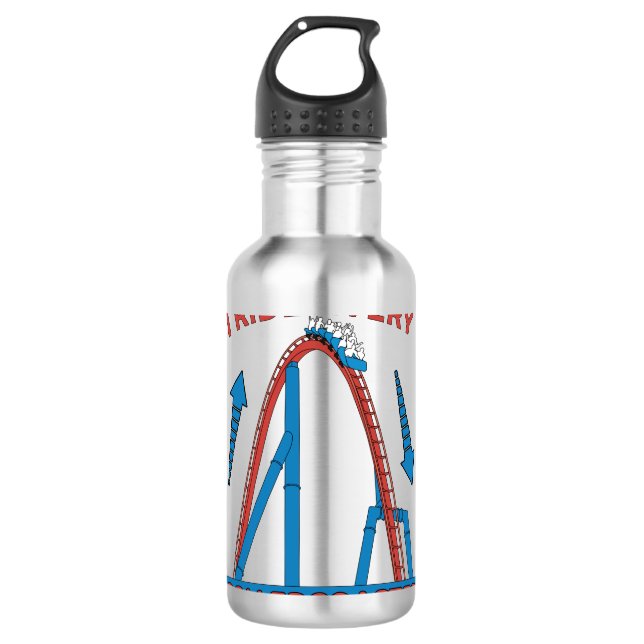 Roller Untersetzer Park Vergnügungspark Geschenk Edelstahlflasche (Vorderseite)