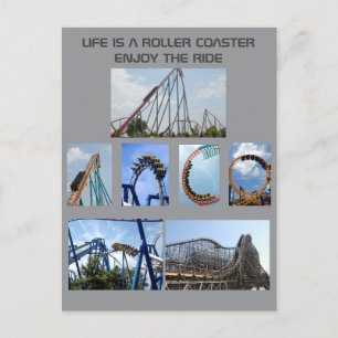 Roller Untersetzer Ride Poster Feiertagspostkarte
