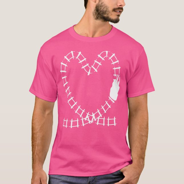Roller Untersetzer Rollercoaster Amussionspark 1 T-Shirt (Vorderseite)