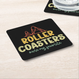 Roller-Untersetzer sind mein Lieblingspark Rechteckiger Pappuntersetzer