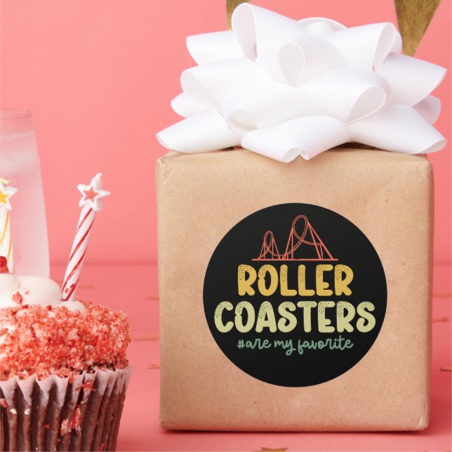 Roller-Untersetzer sind mein Lieblingspark Runder Aufkleber (Party)