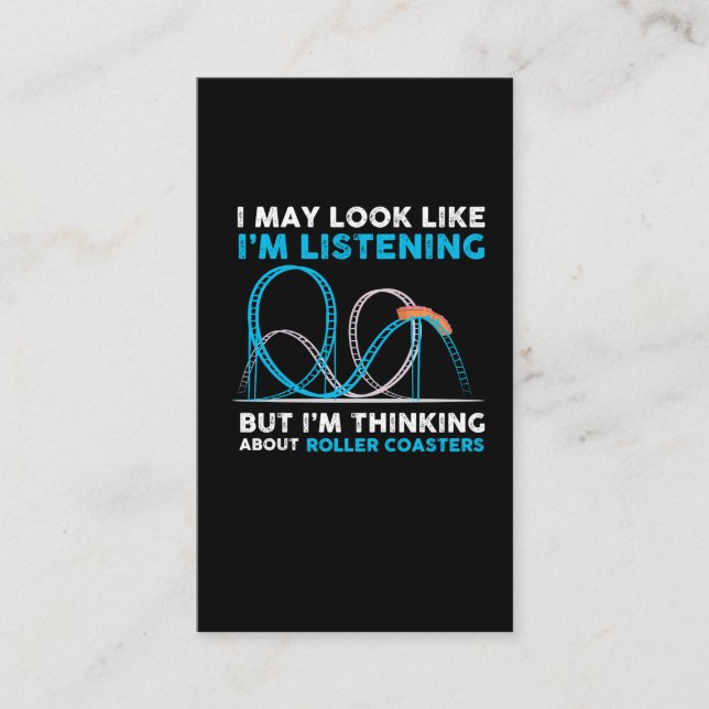 Roller-Untersetzer - Themenpark-Design Visitenkarte (Vorderseite)