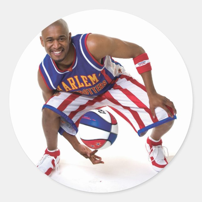 Roller zwischen den Beinen Runder Aufkleber (Vorderseite)